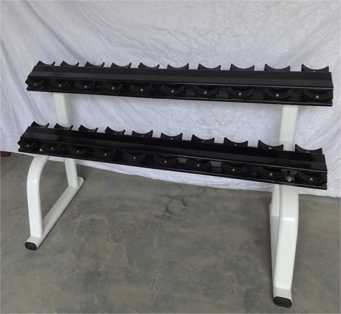 3 Livello Commercial Dumbbell Rack Steel Body Building Storage per attrezzature fitness per palestra