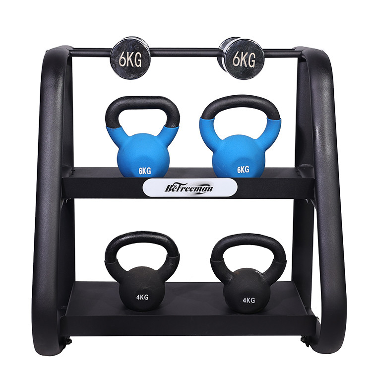 Bodybuilding Fitness Pieghevole 2 Livelli Dumbell Rack Kettlebell Rack per attrezzature per palestra