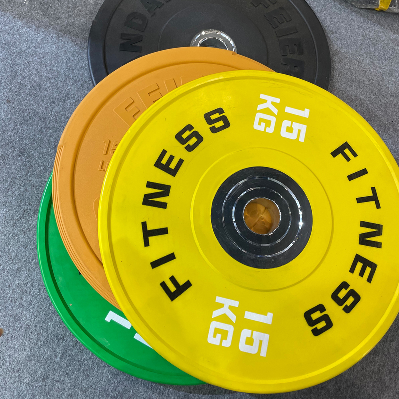 Pistola di peso del paraurti in acciaio rivestito di gomma per attrezzature da ginnastica professionali 2.5kg-25kg