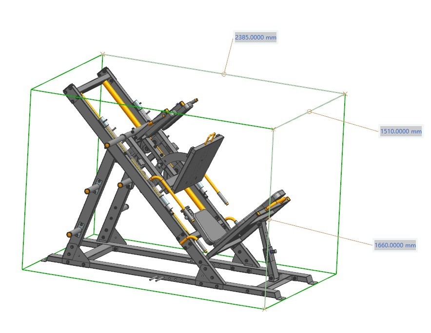 Medium Loader 2 in 1 Hack Squat e Leg Press Machine per l'allenamento di forza commerciale