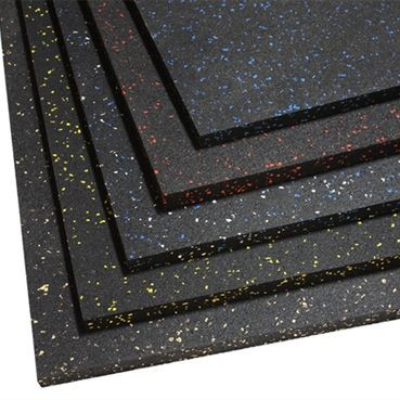 Piastrelle di gomma antiscivolo per pavimenti per palestra domestica 500*500/1000*1000 in colore nero