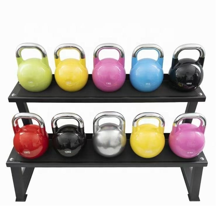 Competizione Kettlebell per allenamento professionistico Unisex in polvere rivestito di ghisa peso libero