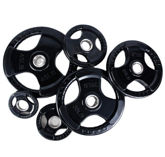 Unisex Barbell di gomma piastre di peso Perfetto per qualsiasi fitness Obiettivo 2,5/5/10/25/35/45lbs