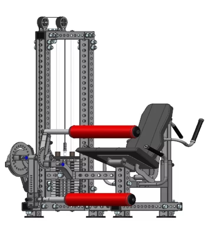 Home Gym Macchine multifunzionali di selezione del carico a spillo per la stampa delle gambe ed estensione delle gambe