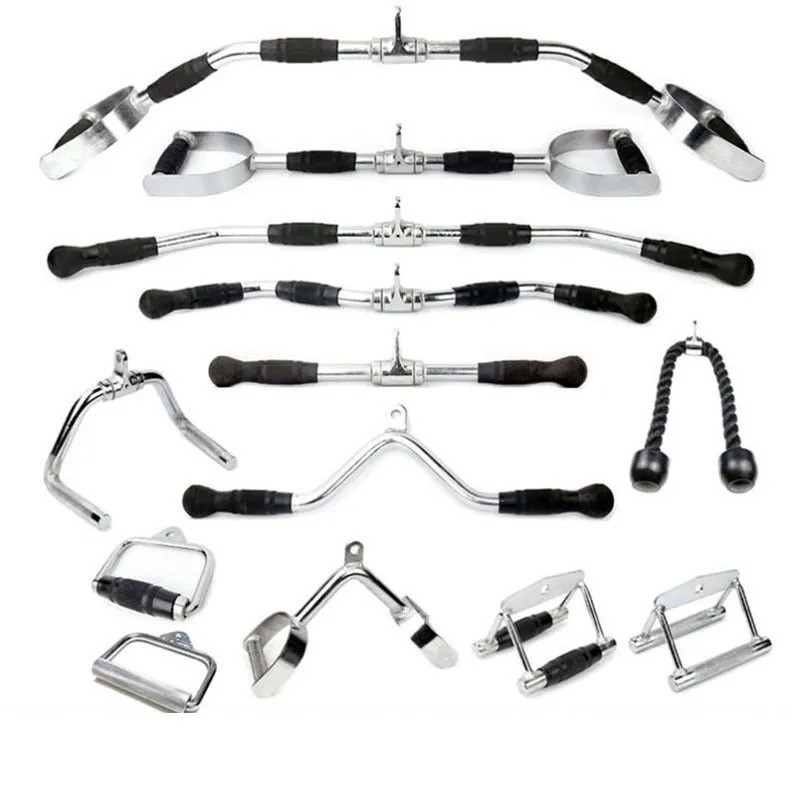 Allenatore di ginnastica integrato di allenamento Tirare giù manico della barra con presa Cable Barbell Attachment